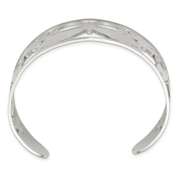Chisel Stainless Steel Polished Butterfly Cuff Bangle Bracelet - Picture 3 of 5